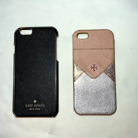 Lot of 2 designer phone cases Tory Burch and Kate Spade - Picture 1 of 5